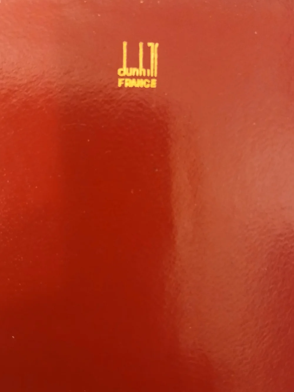 Dunhill Black Leather Case Inside Red Leather with Gold Logo
